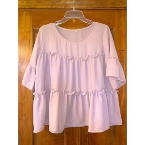 Pink Ruffle Tee